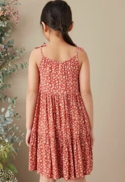 Next TIERED STRAPPY STANDARD - Freizeitkleid - Orange Ditsy -Next Shop 05218fefa127494ba49a64261aa5e100