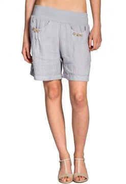 Caspar Shorts BST002 Damen Leinen Shorts