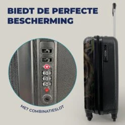 MuchoWow Handgepäckkoffer Tiger - Blätter - Dschungel - Tiere - Wild, 4 Rollen, Reisetasche Mit Rollen, Handgepäck Für Ferien, Trolley, Reisekoffer -Next Shop 148f19ec 24bc 5434 b163 28ce318d3819