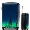 MuchoWow Handgepäckkoffer Nordlicht - Schnee - Bäume - Natur - Grün, 4 Rollen, Reisetasche Mit Rollen, Handgepäck Für Ferien, Trolley, Reisekoffer -Next Shop 905cea80 df6d 5860 b544 80ad38009286
