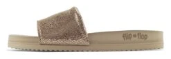 Flip Flop Pool Metallic Cracked Pantolette Mit Metallic Crush Effekt
