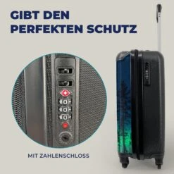 MuchoWow Handgepäckkoffer Nordlicht - Schnee - Bäume - Natur - Grün, 4 Rollen, Reisetasche Mit Rollen, Handgepäck Für Ferien, Trolley, Reisekoffer -Next Shop debddf4c 87ce 5e64 853c 227239c27d05