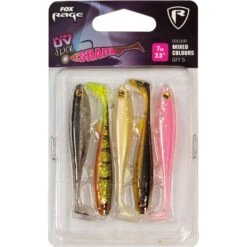 Fox Rage Slick Shad 9cm 3.5 "UV Mixed Color Pack X 5pcs