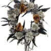 Gothic Halloween Türkranz 40cm -Next Shop halloween gothic tuerkranz totenkopf tuerkranz gothic halloween wreath 52619 01