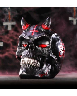 Infernal Teufels Totenschädel 20cm -Next Shop infernal teufels totenkopf infernal teufels totenschaedel infernal devil skull gothic deko 54566 07